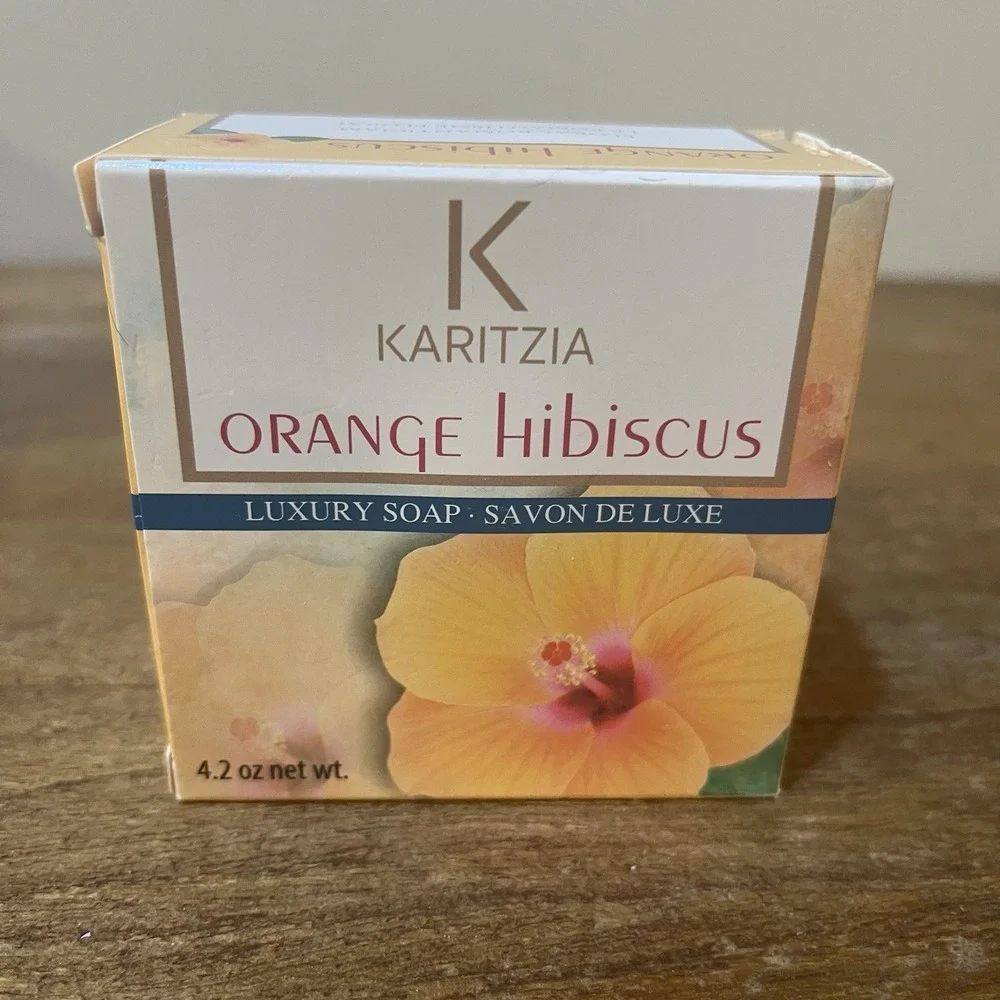 Lot‎ of 3 Bath Soaps Pears Transparent Karitzia Orange Hibiscus Tuscan Lemon